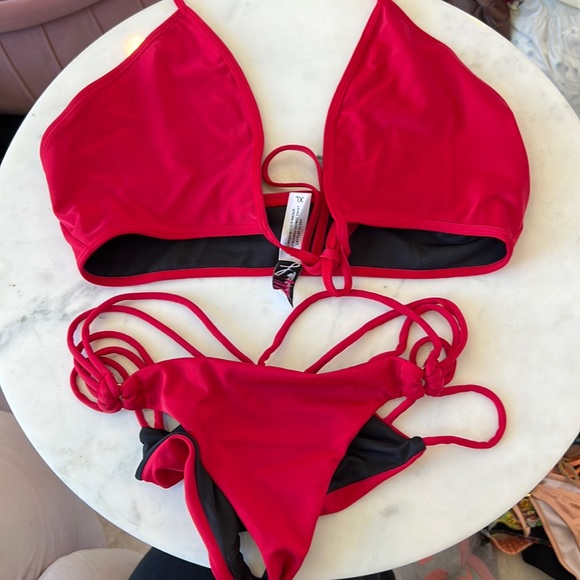 Red Bikini Top and Bottom - Heiress Swimwear - Picture 1 of 5